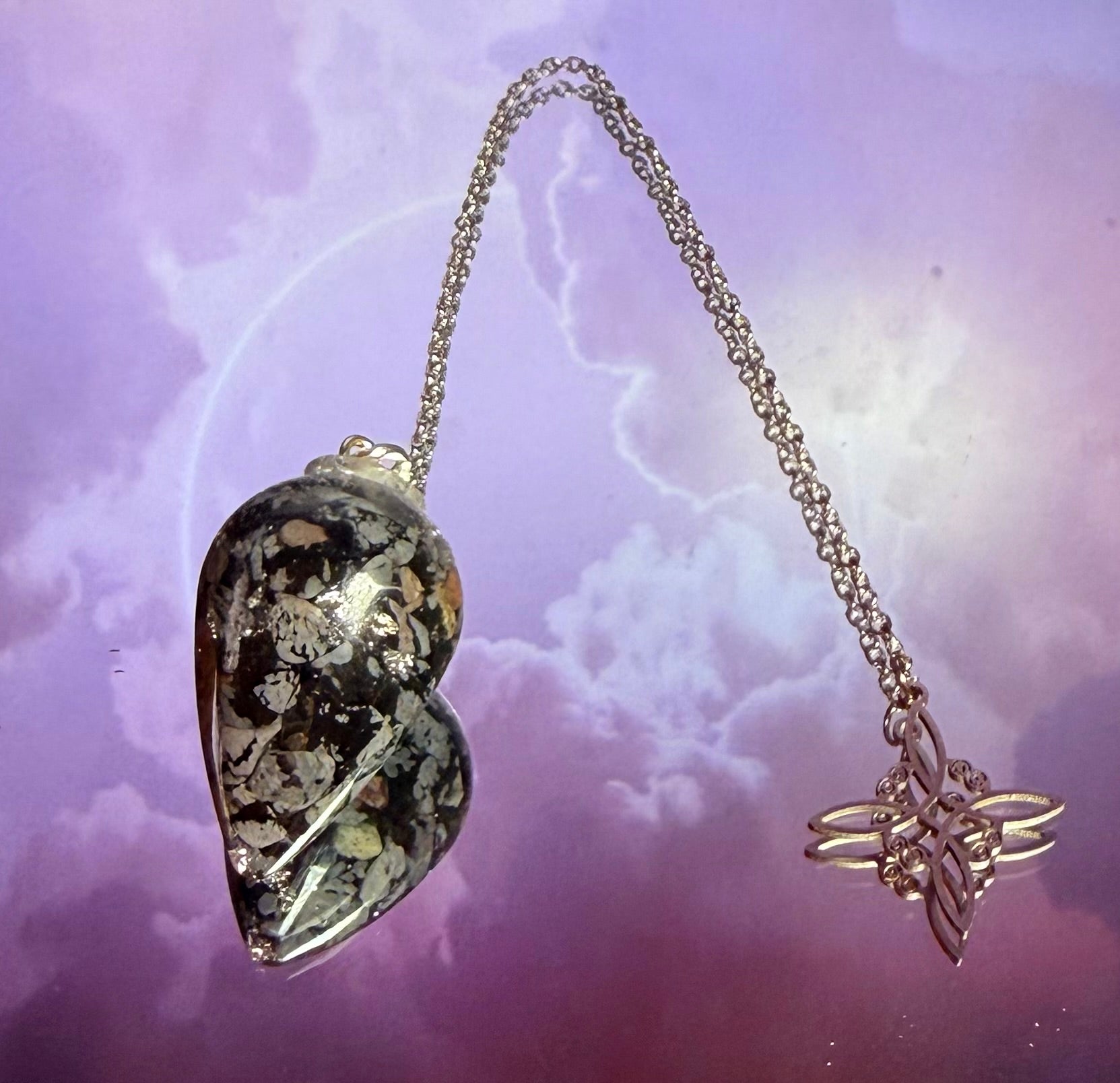 Pendule Obsidienne neige