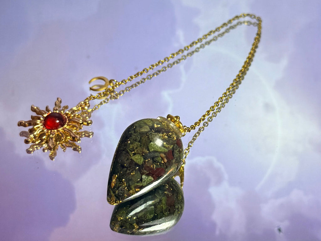 Pendule jaspe sang de dragon
