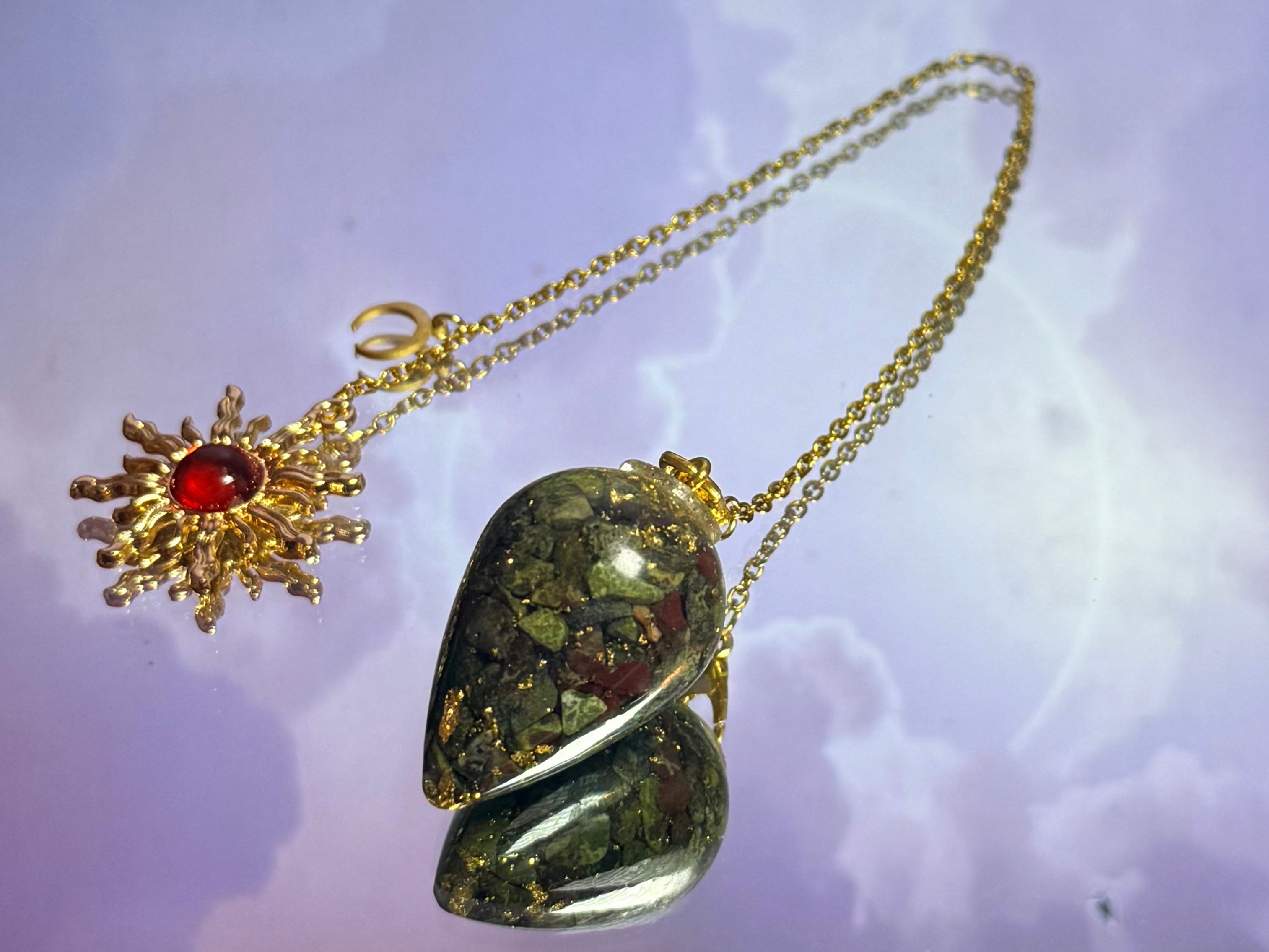 Pendule jaspe sang de dragon