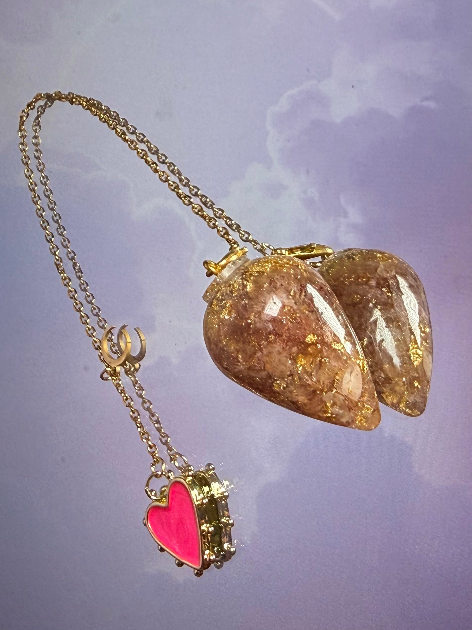 Pendule Quartz fraise