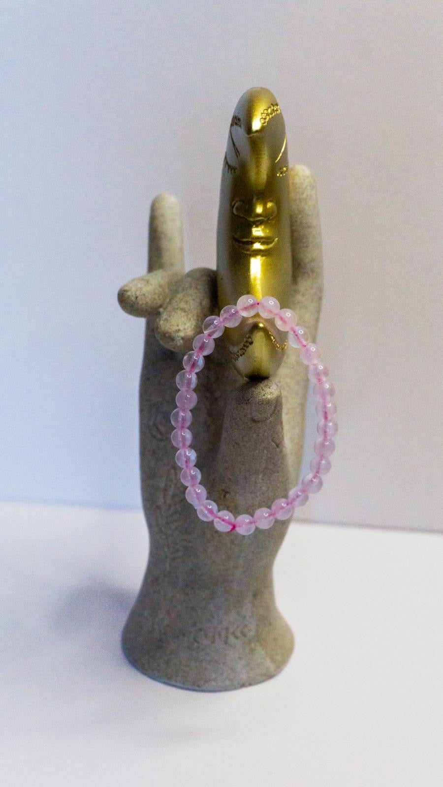 Bracelet Quartz-Rose (6mm)